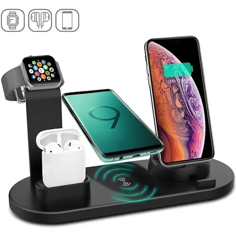 5 In 1 Wireless Lade Stand Pad For iPhone Apple Watch Airpods Samsung